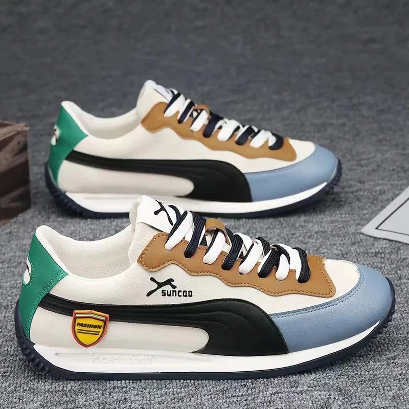 新款男鞋男士运动鞋透气跑步鞋韩版男鞋复古休闲鞋子男系带鞋子