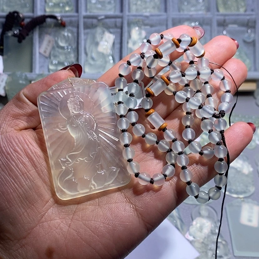 【闪购商品】岫玉颈饰未镶嵌加*观音