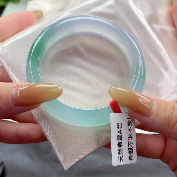 未镶嵌手镯翡翠9909琉璃幻彩 透光