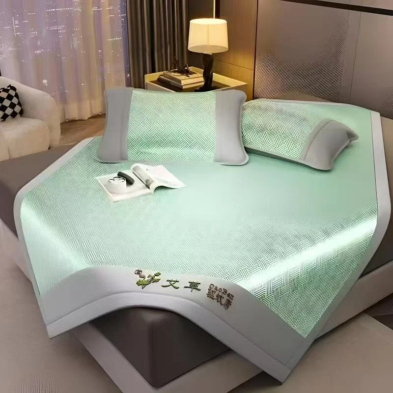 【于总补贴】A类驱蚊冰丝凉席可水洗软凉席儿童可用高端艾草凉席