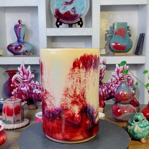 艺***阁瓶禹州神后钧瓷原产地~