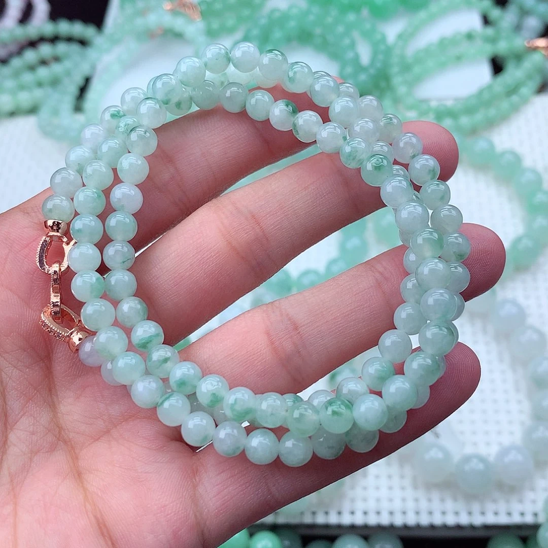 翡翠未镶嵌毛衣链卡6