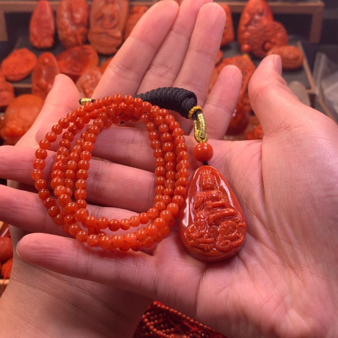 【闪购商品】未镶嵌吊坠挂件南红玛瑙腾**族