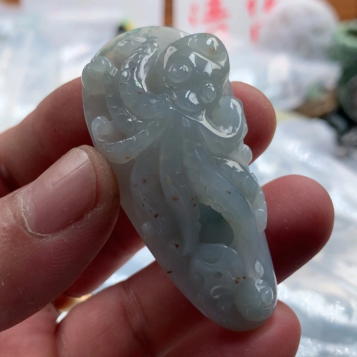 翡翠未镶嵌颈饰保真天然a货翡翠