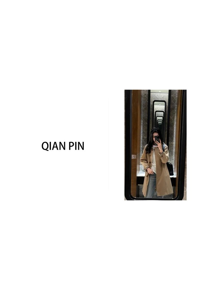 【六印服饰】24年新款内里格纹风衣HQ2024050