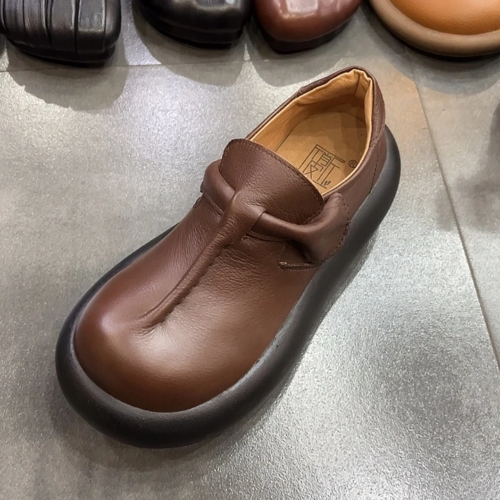 豆豆鞋纯牛皮666-2咖色36
