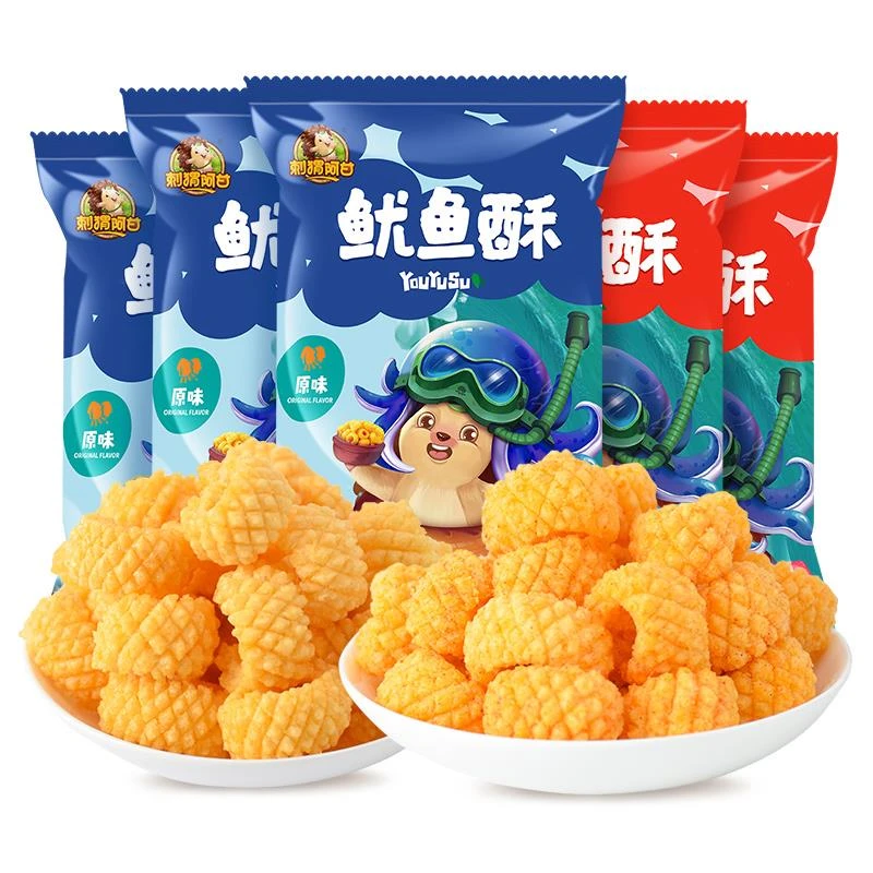 刺猬阿甘鱿鱼酥31g*5包香辣虾味解馋怀旧零食小吃