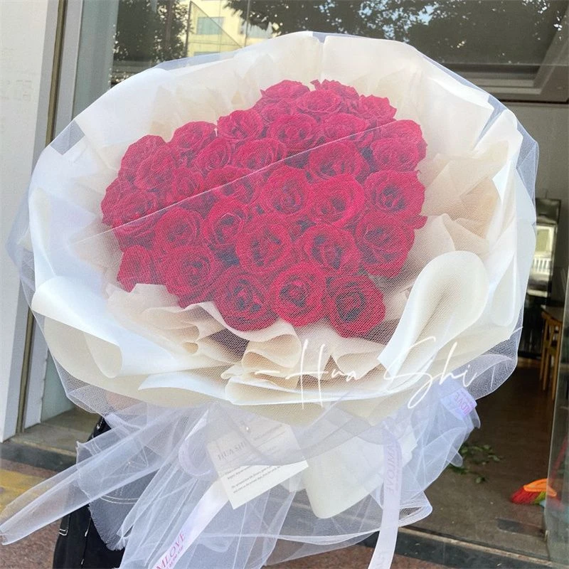 【爆款】33朵红玫瑰心形款送男友老公老婆女朋友闺蜜花束生日表白订婚礼物鲜女神节鲜花礼物