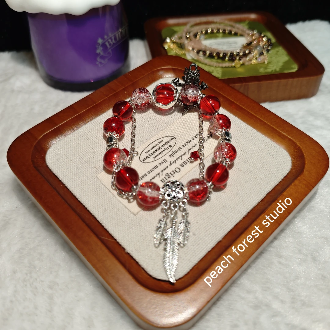 非金属仿水晶手链 〖恋与秦彻〗10mm琉璃秦彻抱抱龙设计款手链