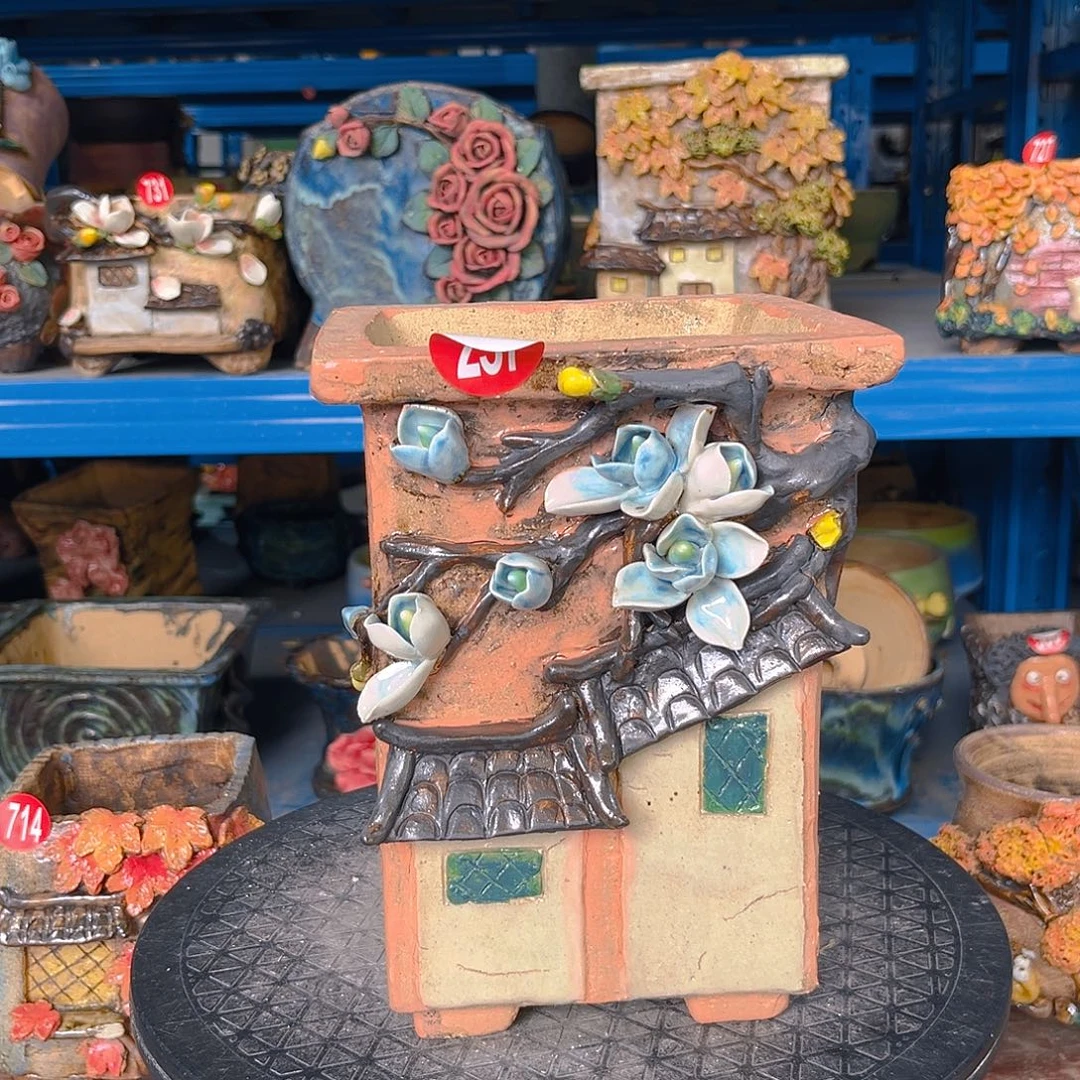 微瑕257 号陶然花器手工花盆