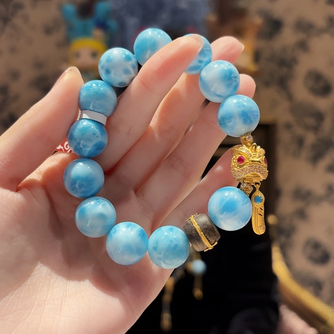 针钠钙石（海纹石）未镶嵌手链