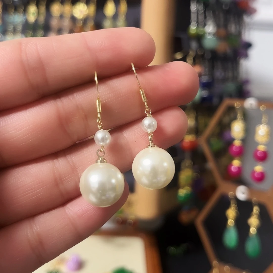 锆石纯铜925银耳饰