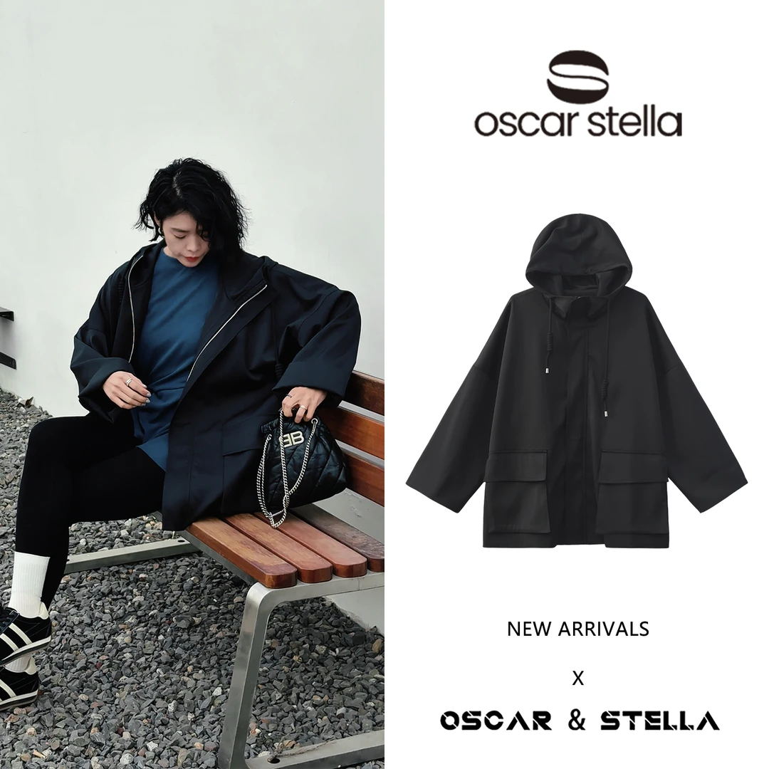 OSCAR&STELLA【海德公园】新款春季宽松连帽户外外套187-8210