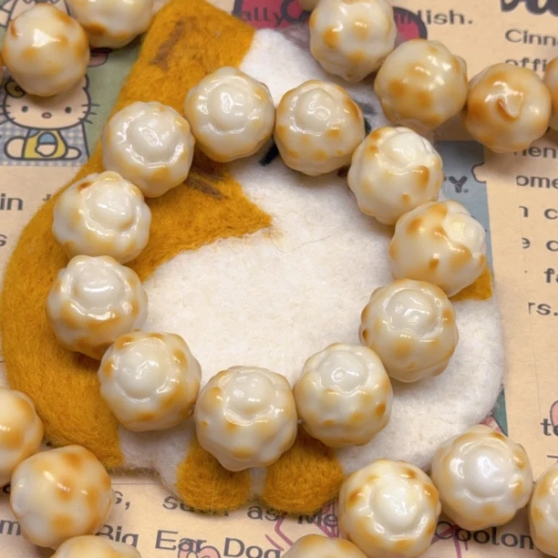 象牙果原果雕刻手工炭烧小绵羊团子可爱女生文玩手串