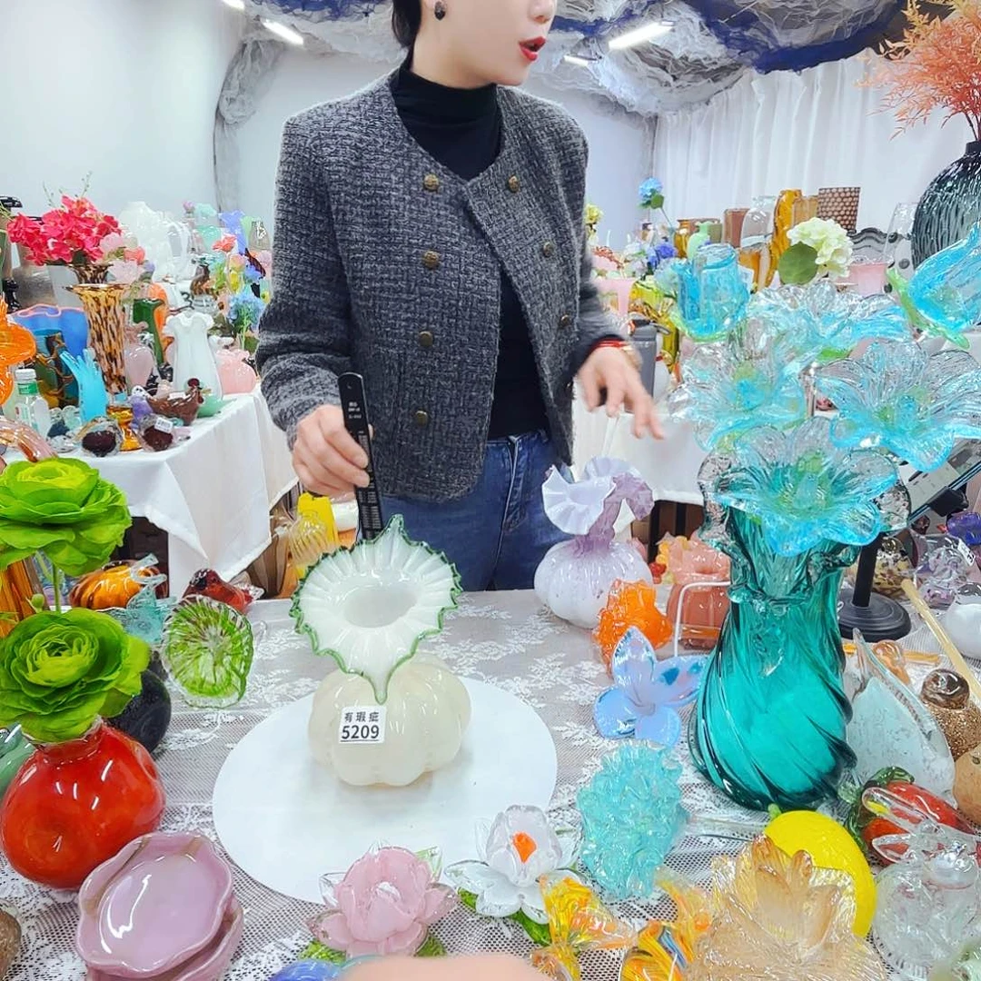 瑕疵琉璃花瓶花器艺术品