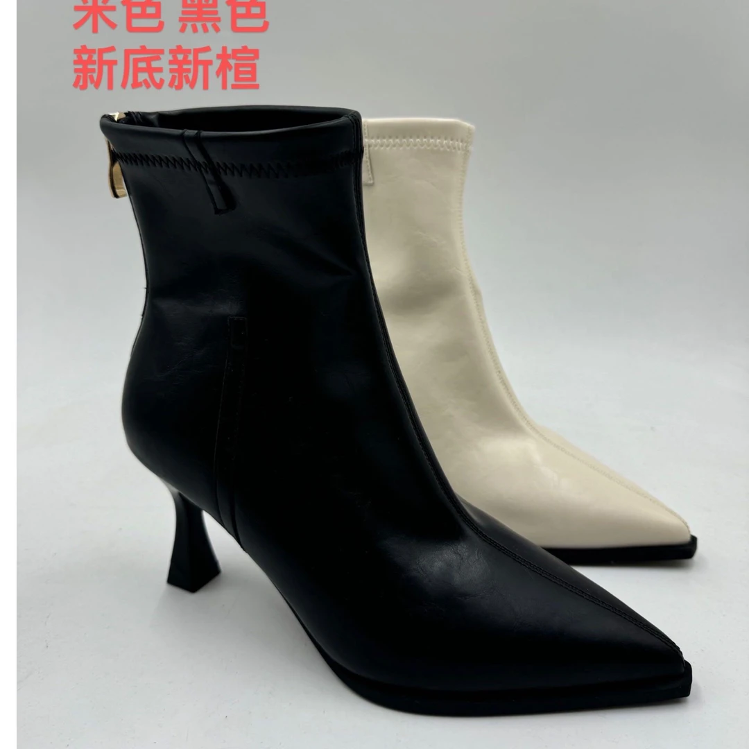 IEF/爱依服2024新款秋季女尖头细矮跟短靴5820-51012-