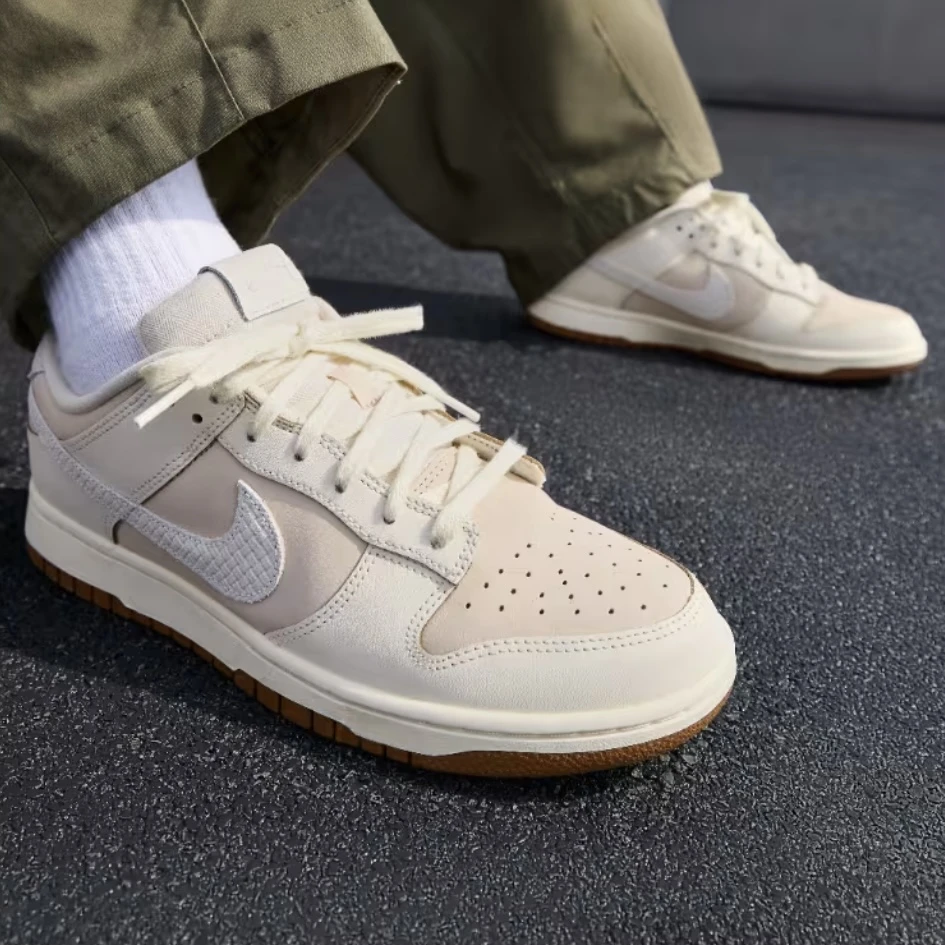 NIKE/耐克『奶油风』男子淡象牙白 Dunk Low休闲运动板鞋IB8864211