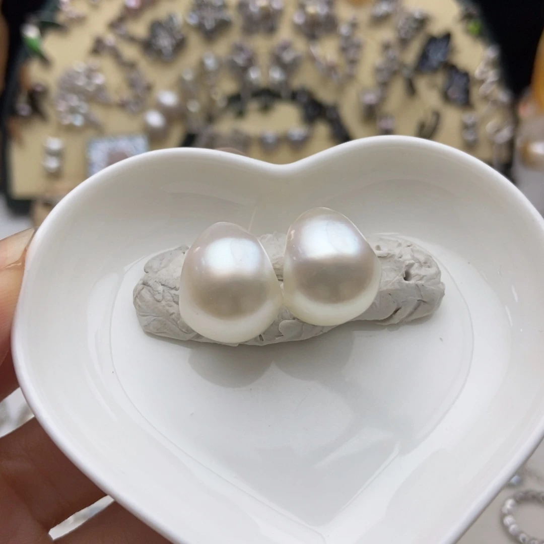 海水珍珠画框银S925镶嵌澳白耳包纯银