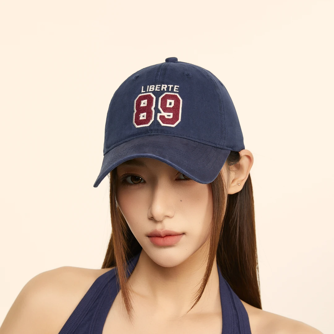 【89贴布标】大头围透气休闲帽子女极简风弯檐运动棒球帽加大加深