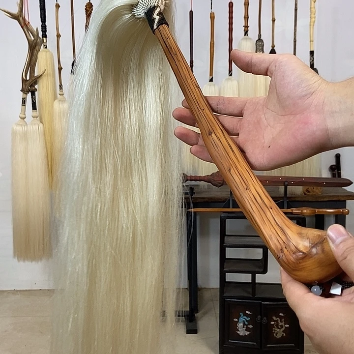 纯手工制作马尾拂尘