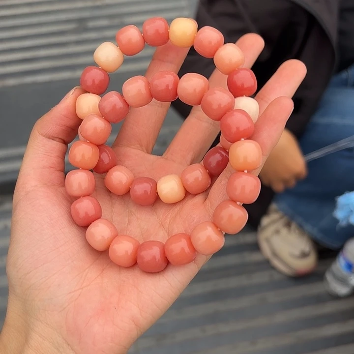 菩提根/象牙果手串卡13干磨桶珠