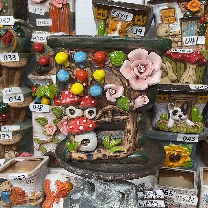 粗陶材质多肉花盆