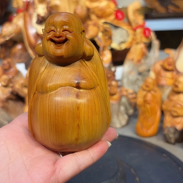 柏木太行崖柏弥勒佛