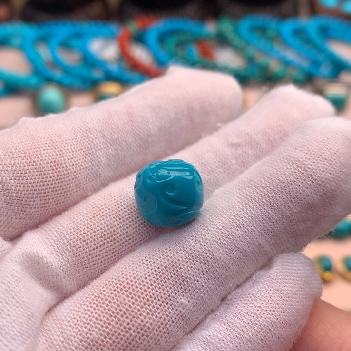 绿松石未镶嵌湖北天然原矿绿松石12