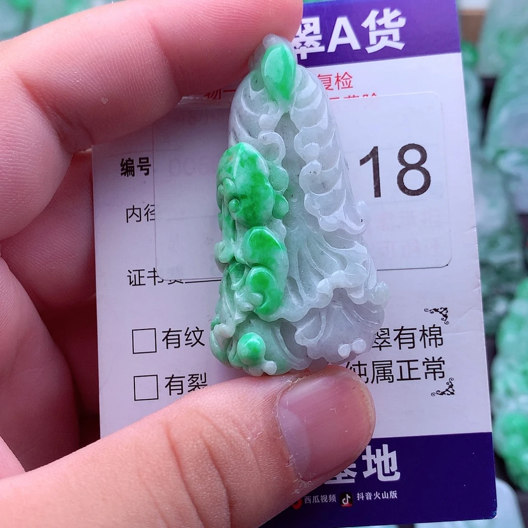 翡翠未镶嵌吊坠(不含链)