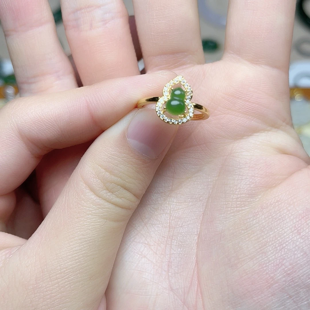 和田玉戒指06银S925镶嵌