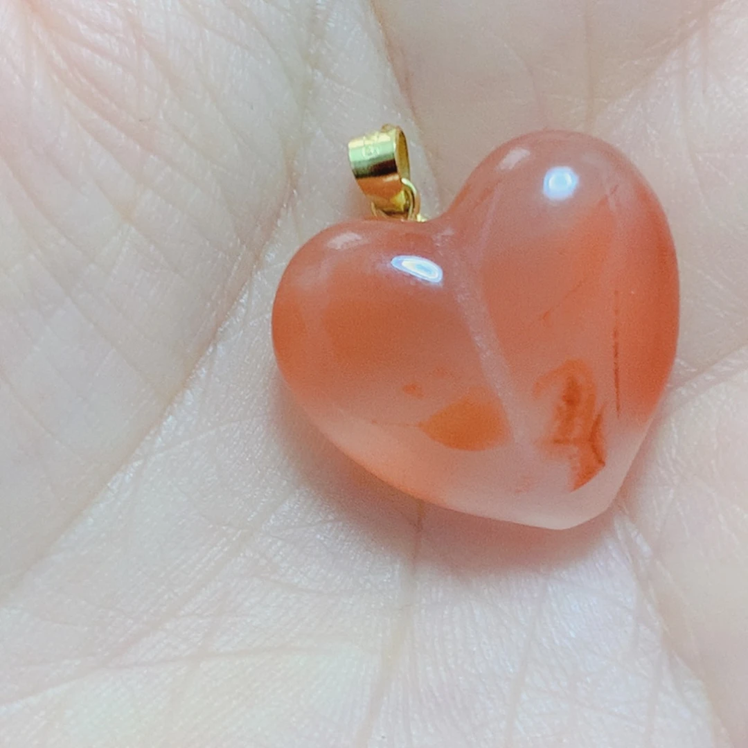 南红玛瑙银S925镶嵌吊坠(不含链)