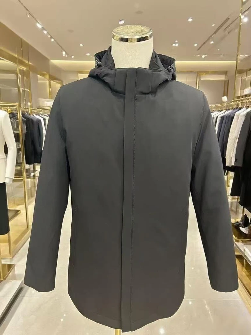 LY25008-男士貂皮内胆加羽绒派克服商务休闲外套