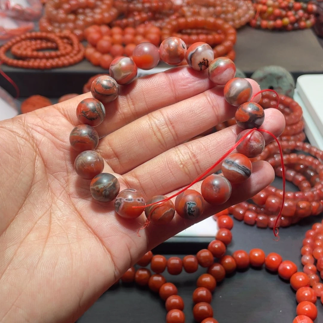 南红玛瑙手链未镶嵌