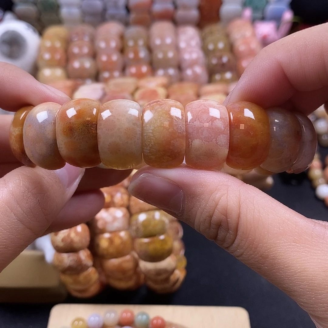 硅化珊瑚（珊瑚玉）未镶嵌手牌25