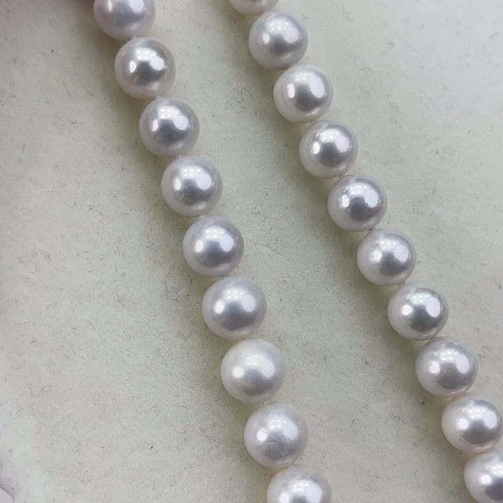 淡水珍珠颈饰银S925镶嵌➕9-10高品炫彩冷白