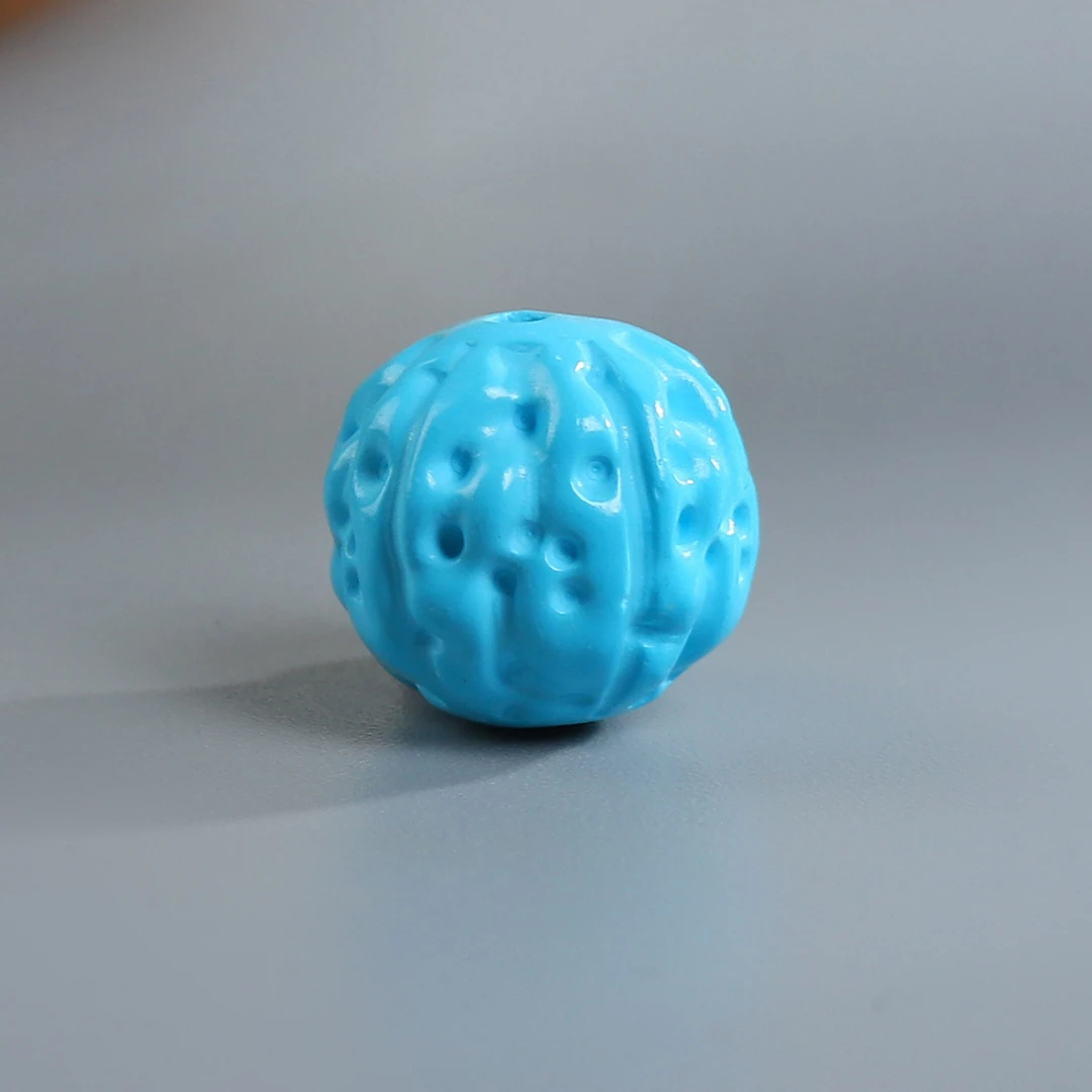 精品瓷高蓝色雕刻金刚珠隔配珠散珠菩提手串项链百搭diy配饰配件