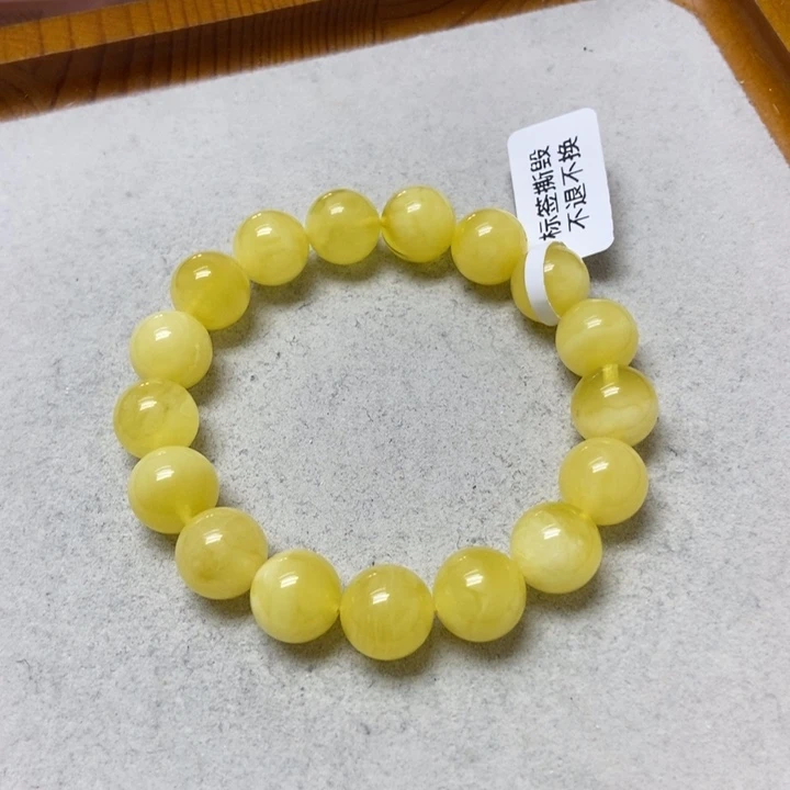 蜜蜡未镶嵌裸石手串