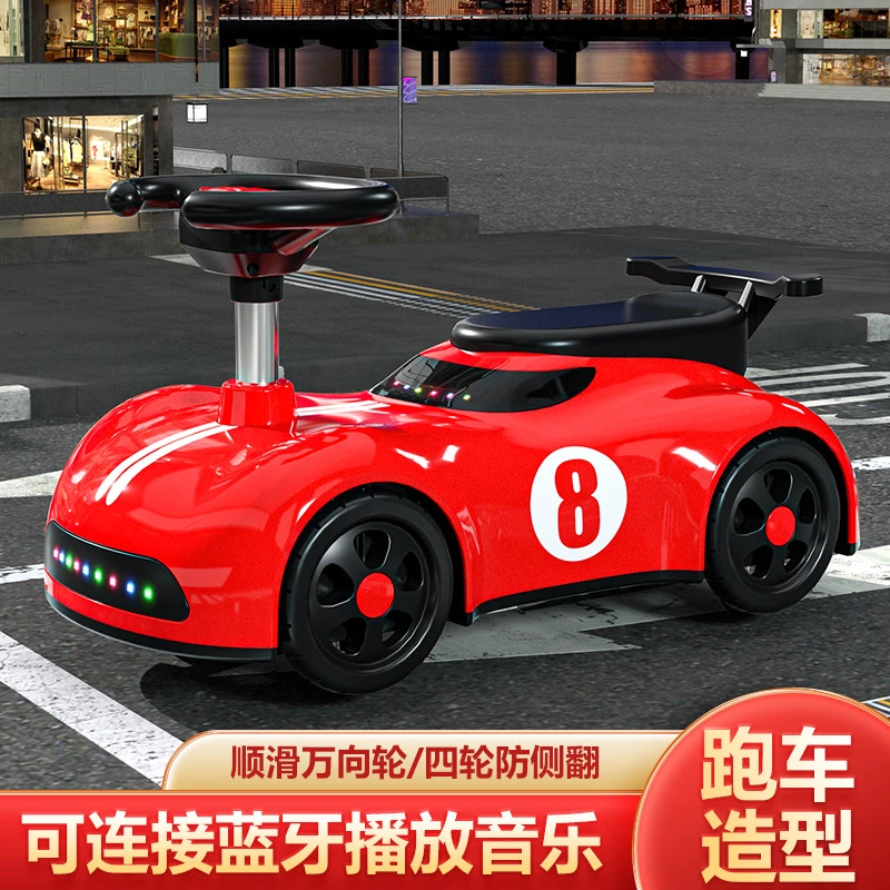 儿童滑行车助步车1-3岁 小汽车儿童滑行玩具车蓝牙音乐溜溜车