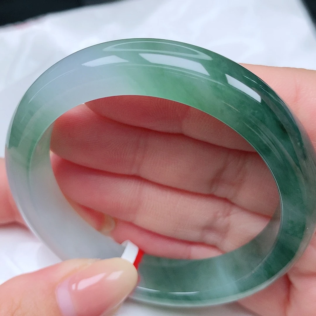 未镶嵌手镯翡翠11冰胶绿光森林