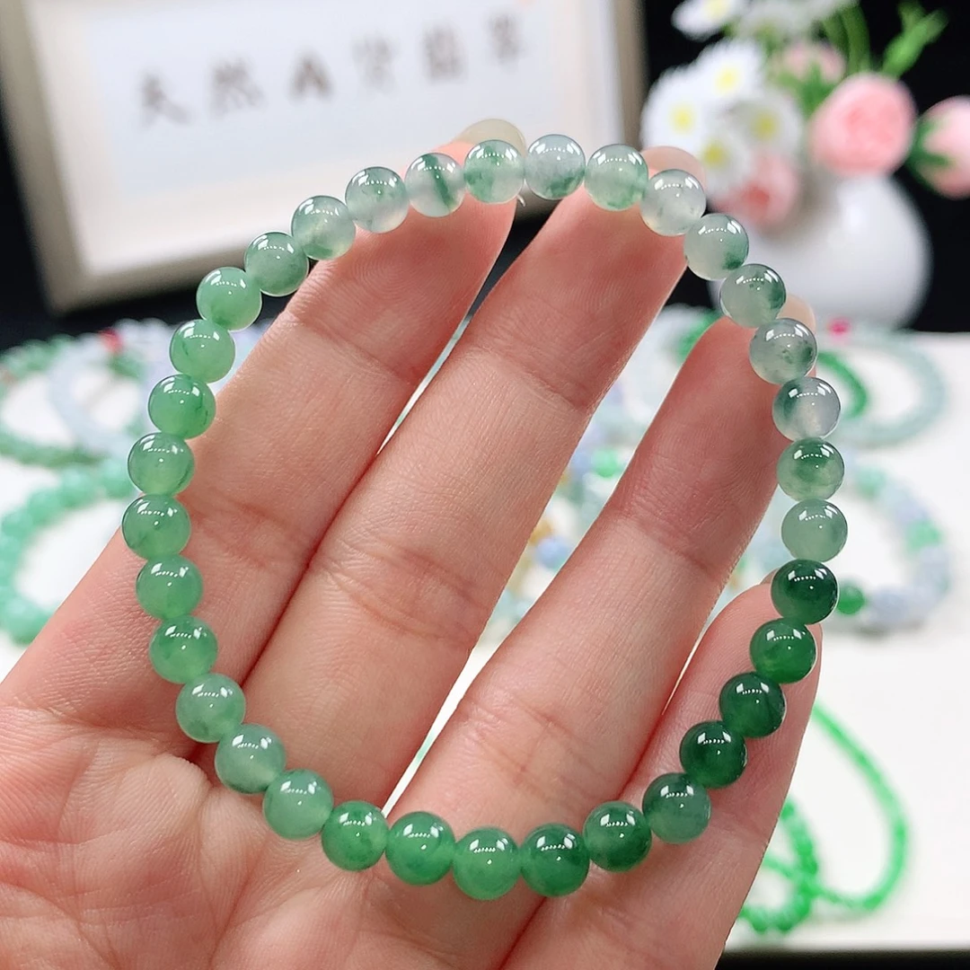 翡翠未镶嵌手链5.6mm