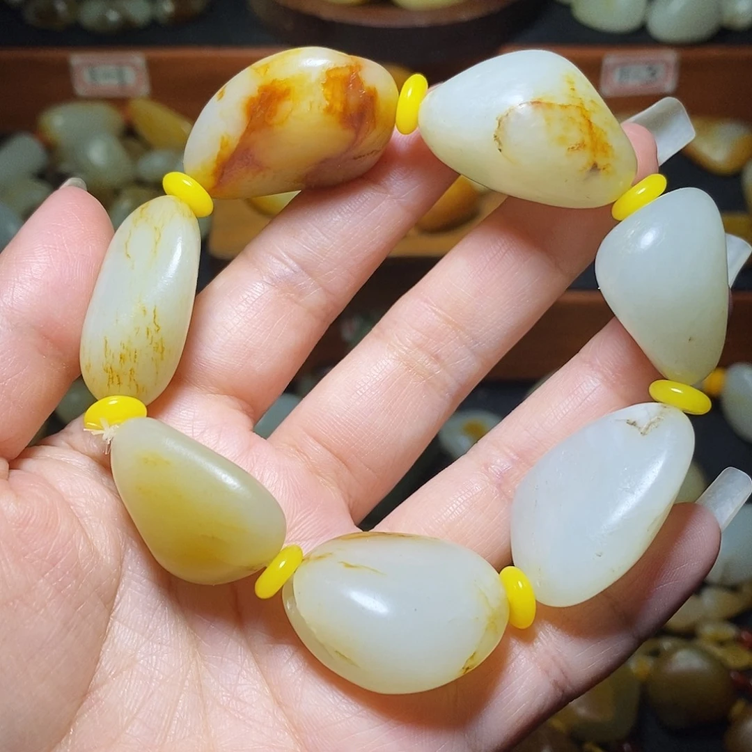 和田玉未镶嵌手链