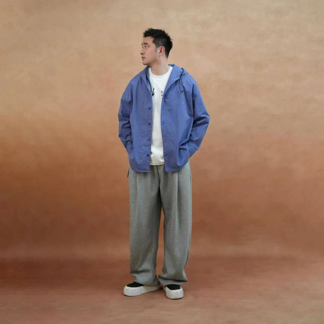 马丁叔叔 25春款上新轻奢百搭潮流连帽衬衣 1689