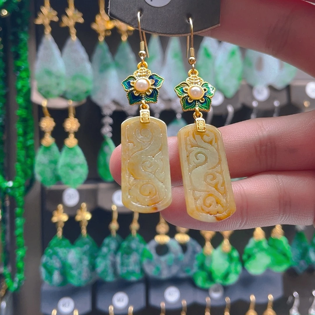 翡翠未镶嵌耳饰翡翠