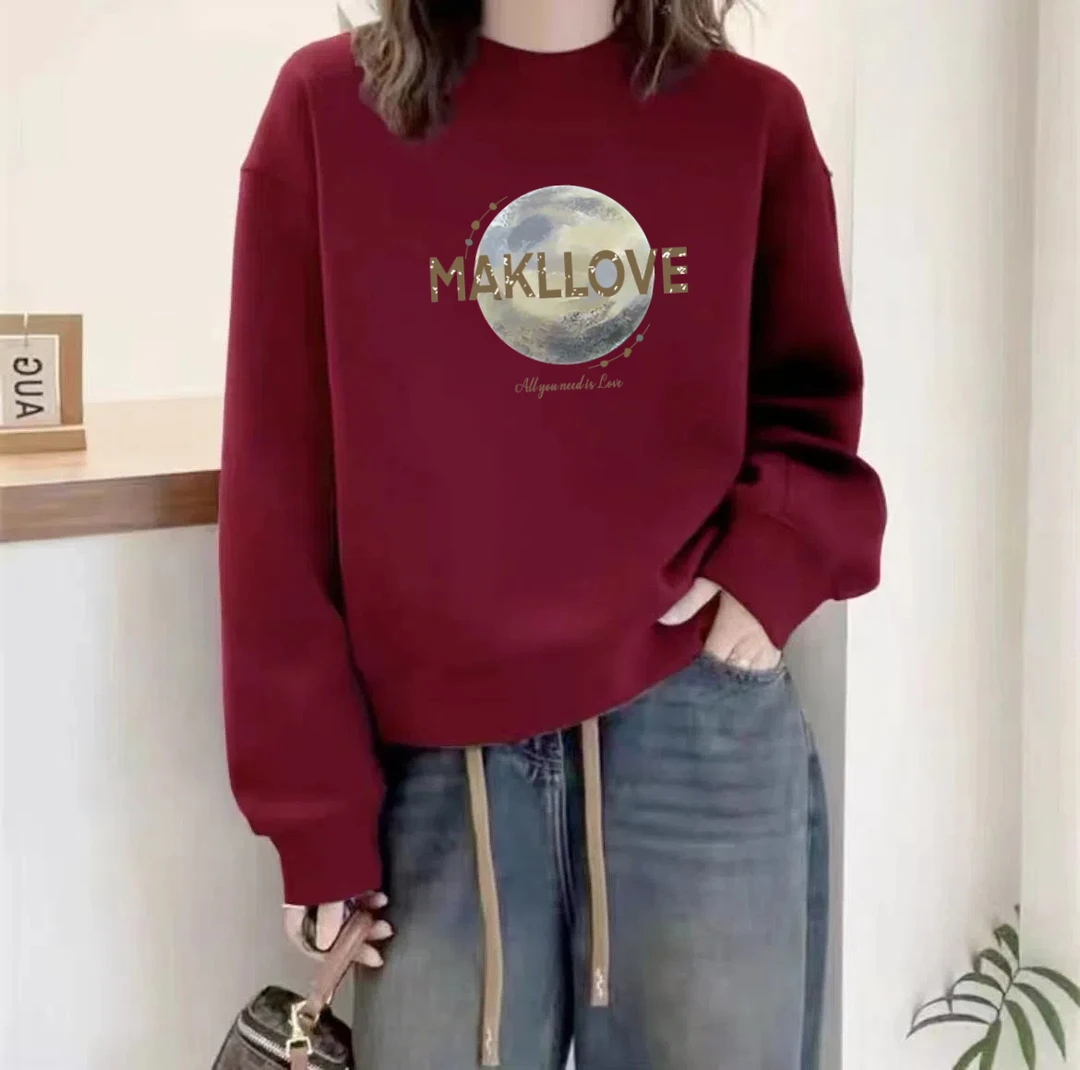 小个子【衣长54】洋气时尚红色亲子情侣装喜庆宽松