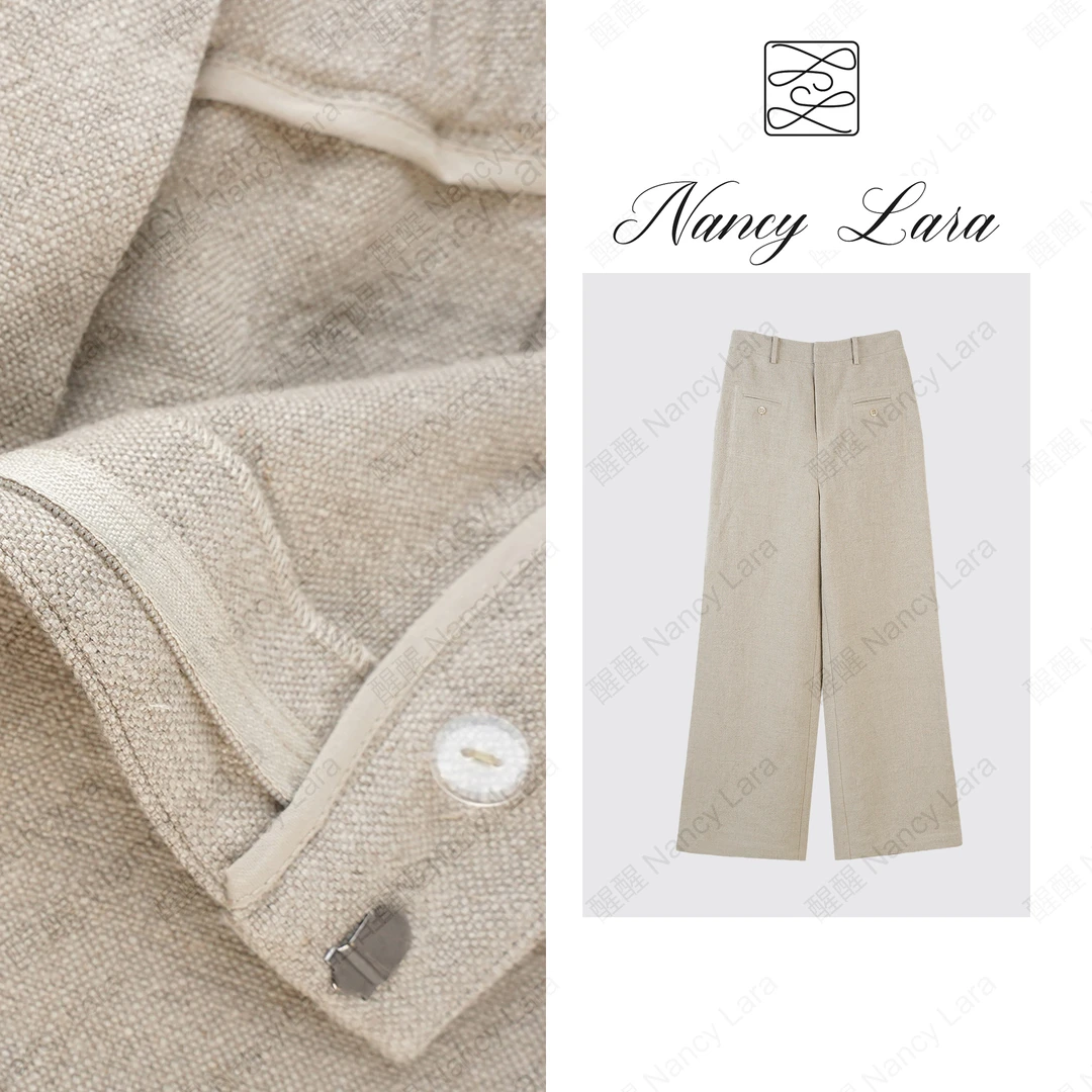 Nancy Lara 百搭精致老钱麻裤 NL248X1039