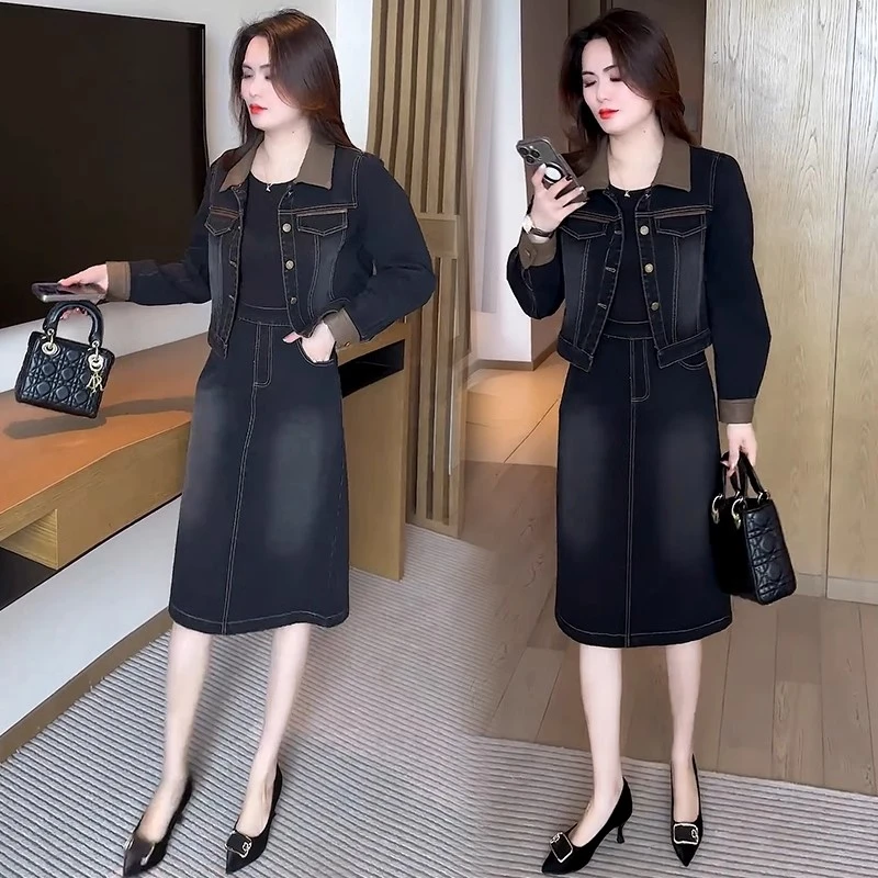 春装牛仔连衣裙2025年新款春秋时尚洋气显瘦女装减龄洋气衣服女