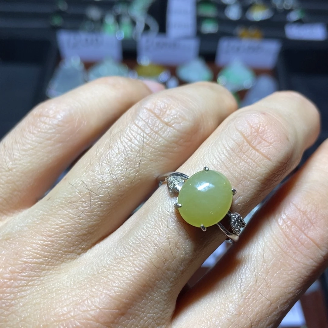 翡翠银S925镶嵌戒指