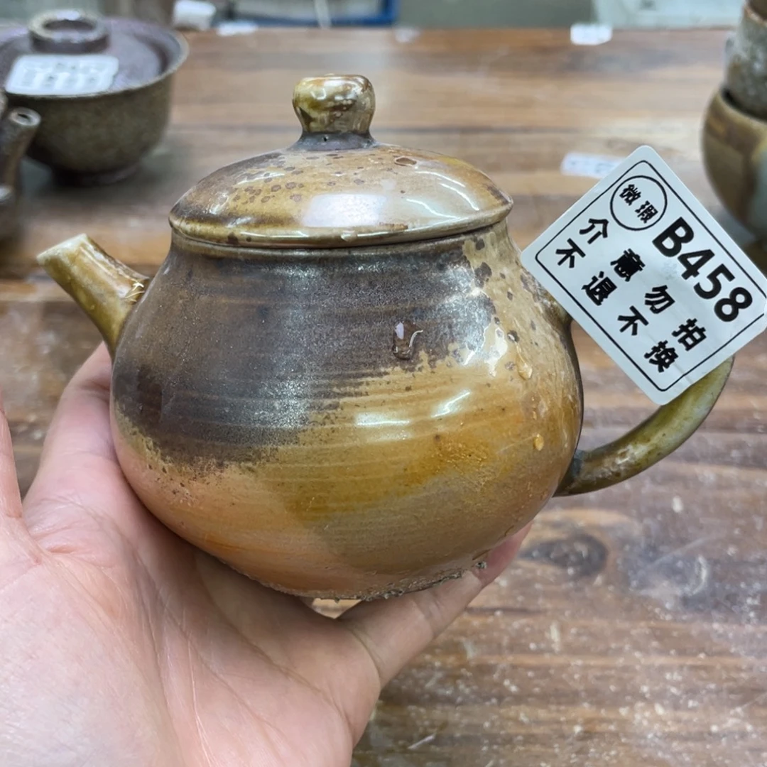 陶纯手工柴烧茶壶茶具瑕瑕