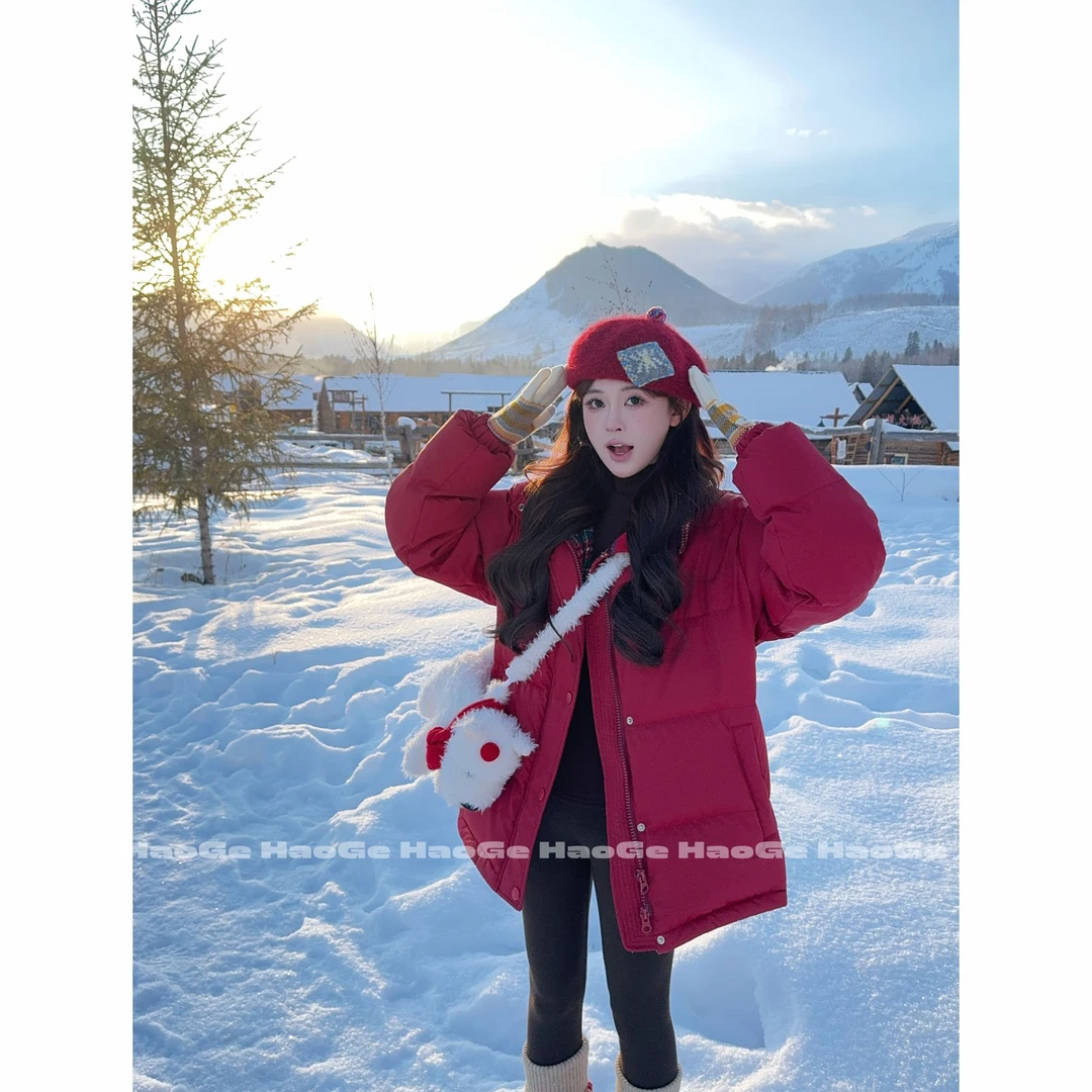 浩哥严选●圣诞胶片HGD5YRF5252A羽绒服预短款加厚保暖冬季设计款