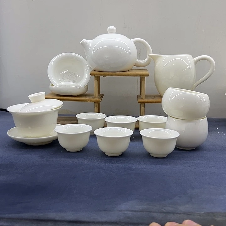 S***8陶德化白瓷300毫升大壶套装